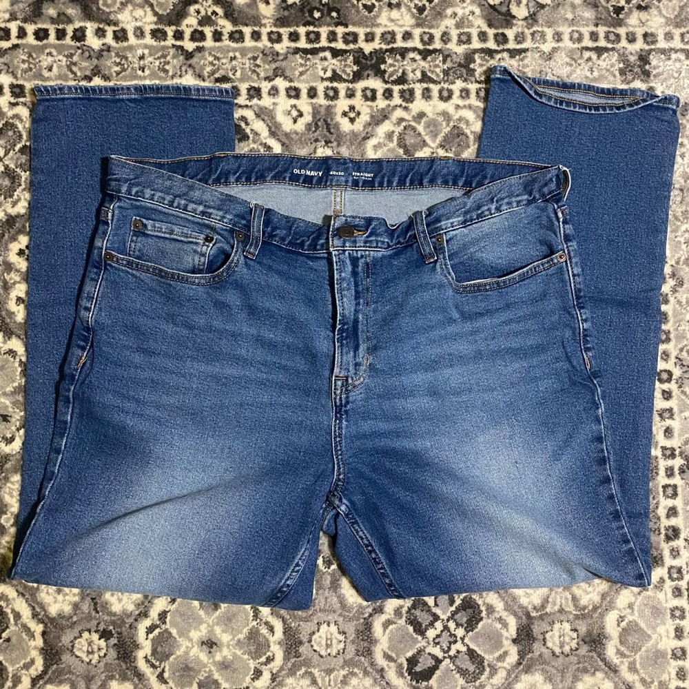 OLD NAVY • Men’s Medium Wash Straight Jeans Size- 40 X 30
